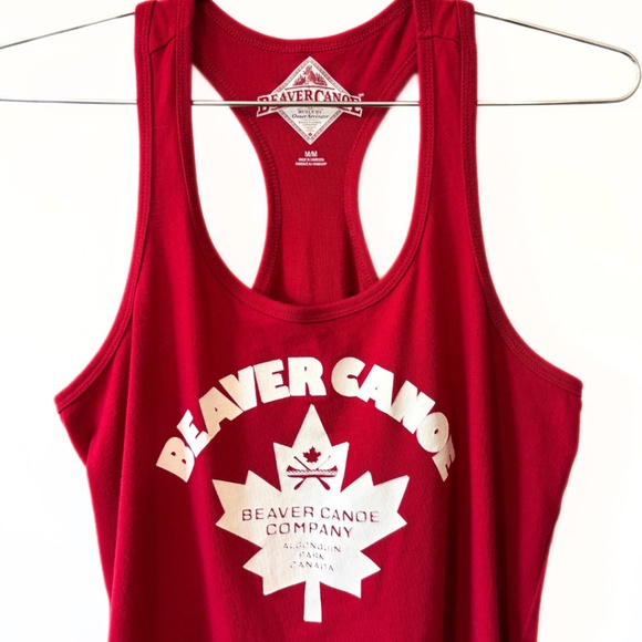 Beaver Canoe Racerback Tank Red Size M - Picture 2 of 7